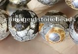 CAA3906 15 inches 10mm round tibetan agate beads wholesale