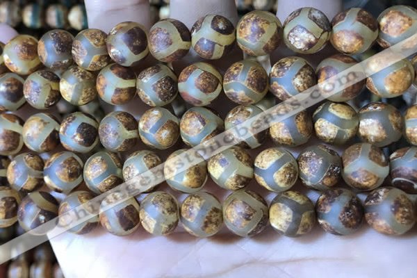 CAA3912 15 inches 10mm round tibetan agate beads wholesale