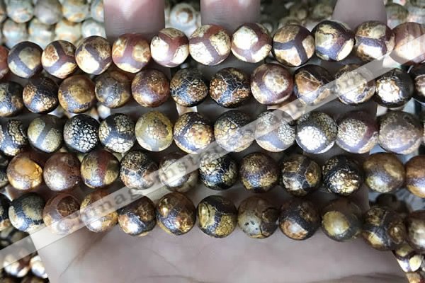 CAA3914 15 inches 10mm round tibetan agate beads wholesale