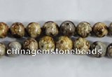 CAA392 15.5 inches 6mm round fire crackle agate beads wholesale