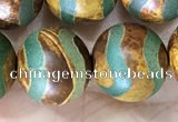 CAA3923 15 inches 12mm round tibetan agate beads wholesale