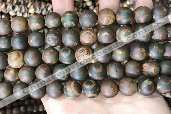 CAA3926 15 inches 12mm round tibetan agate beads wholesale
