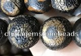 CAA3927 15 inches 12mm round tibetan agate beads wholesale