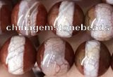 CAA3931 15 inches 8mm round tibetan agate beads wholesale