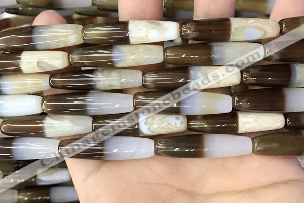 CAA3941 15.5 inches 8*34mm rice Madagascar agate beads wholesale