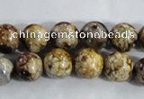 CAA395 15.5 inches 12mm round fire crackle agate beads wholesale