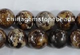 CAA397 15.5 inches 16mm round fire crackle agate beads wholesale