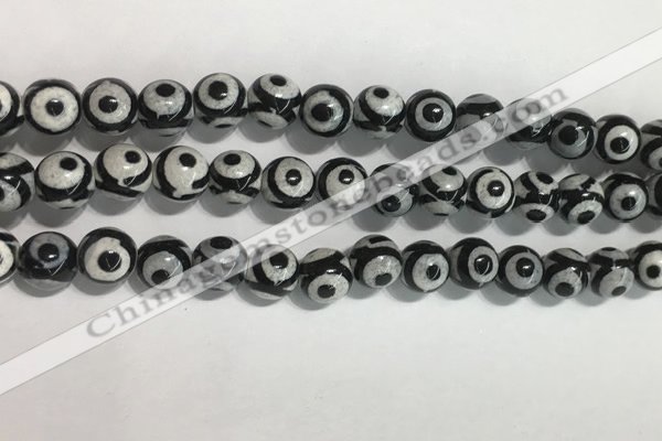 CAA3991 15 inches 8mm round tibetan agate beads wholesale