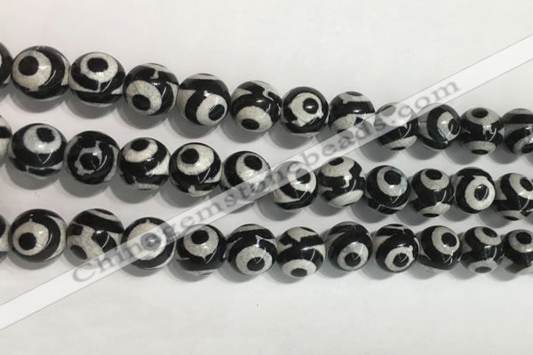 CAA3992 15 inches 10mm round tibetan agate beads wholesale