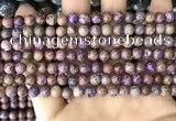 CAA4000 15.5 inches 4mm round purple crazy lace agate beads