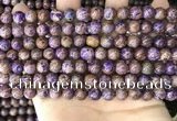 CAA4001 15.5 inches 6mm round purple crazy lace agate beads