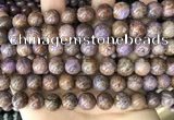 CAA4003 15.5 inches 10mm round purple crazy lace agate beads