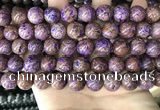 CAA4004 15.5 inches 12mm round purple crazy lace agate beads