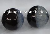 CAA401 15.5 inches 24mm round agate druzy geode gemstone beads