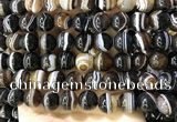 CAA4021 15.5 inches 12mm round line agate beads wholesale