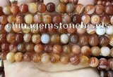 CAA4027 15.5 inches 8mm round line agate beads wholesale