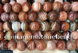 CAA4030 15.5 inches 14mm round line agate beads wholesale