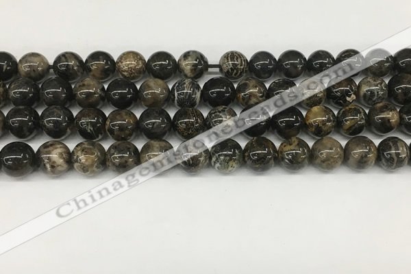 CAA4036 15.5 inches 10mm round chrysanthemum agate beads