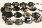 CAA4047 15.5 inches 30*40mm oval sakura agate beads wholesale