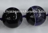 CAA405 15.5 inches 24mm round agate druzy geode gemstone beads