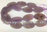 CAA4062 15.5 inches 30*50mm oval purple agate gemstone beads