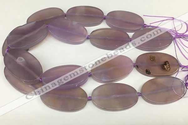 CAA4062 15.5 inches 30*50mm oval purple agate gemstone beads