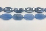 CAA4066 15.5 inches 30*50mm oval blue agate gemstone beads