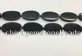 CAA4070 15.5 inches 30*50mm oval black agate gemstone beads