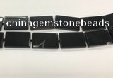 CAA4073 15.5 inches 30*50mm rectangle black agate gemstone beads