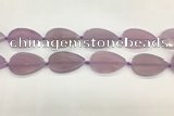 CAA4076 15.5 inches 30*50mm flat teardrop purple agate gemstone beads