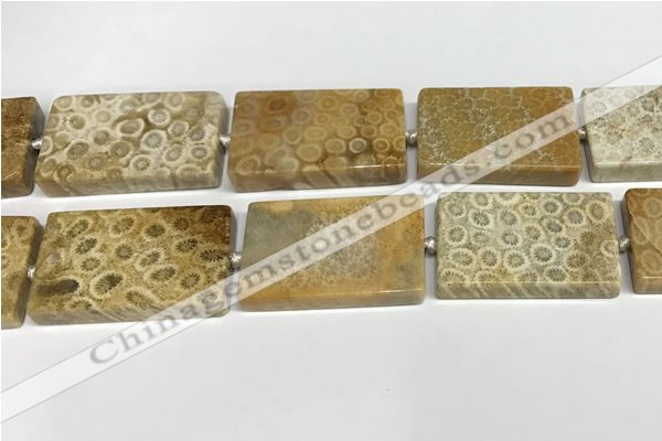 CAA4084 15.5 inches 25*40mm rectangle chrysanthemum agate beads