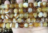 CAA4141 15.5 inches 10mm pumpkin line agate beads wholesale