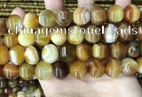 CAA4143 15.5 inches 14mm pumpkin line agate beads wholesale