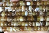 CAA4147 15.5 inches 6*9mm rondelle line agate beads wholesale