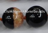 CAA415 15.5 inches 24mm round agate druzy geode gemstone beads