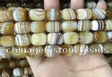 CAA4153 15.5 inches 12*16mm drum line agate beads wholesale