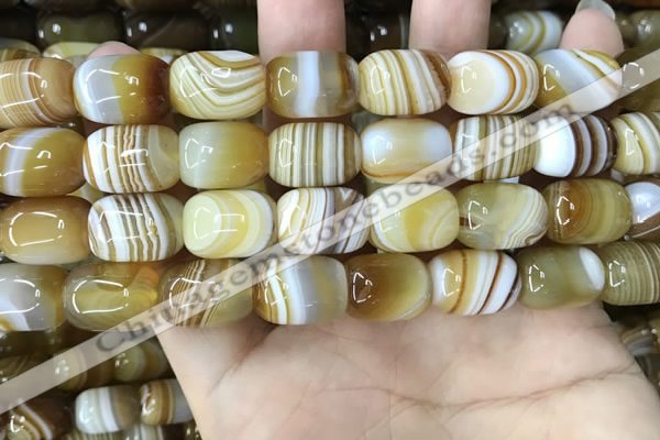 CAA4153 15.5 inches 12*16mm drum line agate beads wholesale