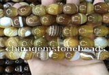 CAA4160 15.5 inches 12*16mm rice line agate beads wholesale