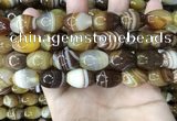 CAA4161 15.5 inches 13*18mm rice line agate beads wholesale