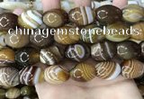 CAA4162 15.5 inches 15*20mm rice line agate beads wholesale