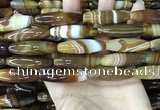 CAA4167 15.5 inches 10*30mm rice line agate beads wholesale