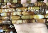 CAA4173 15.5 inches 10*30mm rice line agate beads wholesale