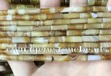 CAA4176 15.5 inches 4*13mm tube line agate beads wholesale