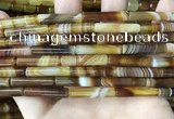 CAA4177 15.5 inches 5*24mm tube line agate beads wholesale