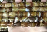 CAA4186 15.5 inches 10*14mm drum line agate gemstone beads