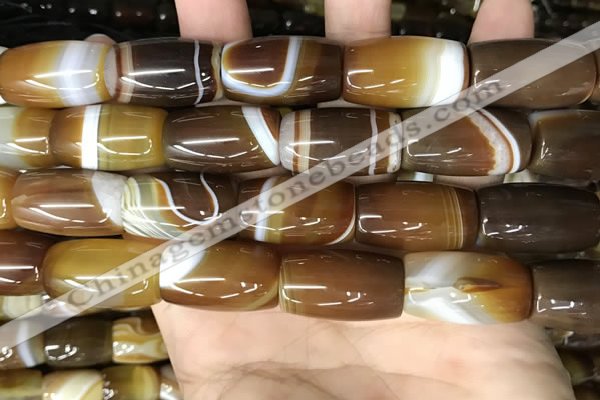 CAA4189 15.5 inches 15*25mm drum line agate gemstone beads