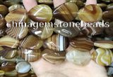 CAA4222 15.5 inches 22*30mm flat teardrop line agate beads wholesale