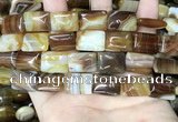 CAA4226 15.5 inches 13*18mm rectangle line agate beads wholesale