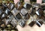 CAA4235 15.5 inches 18*18mm diamond line agate beads wholesale