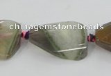 CAA427 22*30mm faceted & twisted teardrop agate druzy geode beads